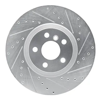 R1 Concepts EDZ-31157R Brake Rotor Drilled and Slotted Silver
